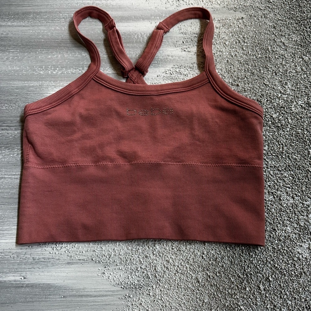 Bebe Sport Rust Ribbed Tank - Picture 5 of 9